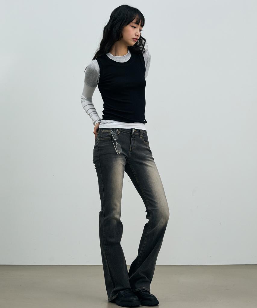 Alikim Comet Layered Sleeve Top / Black