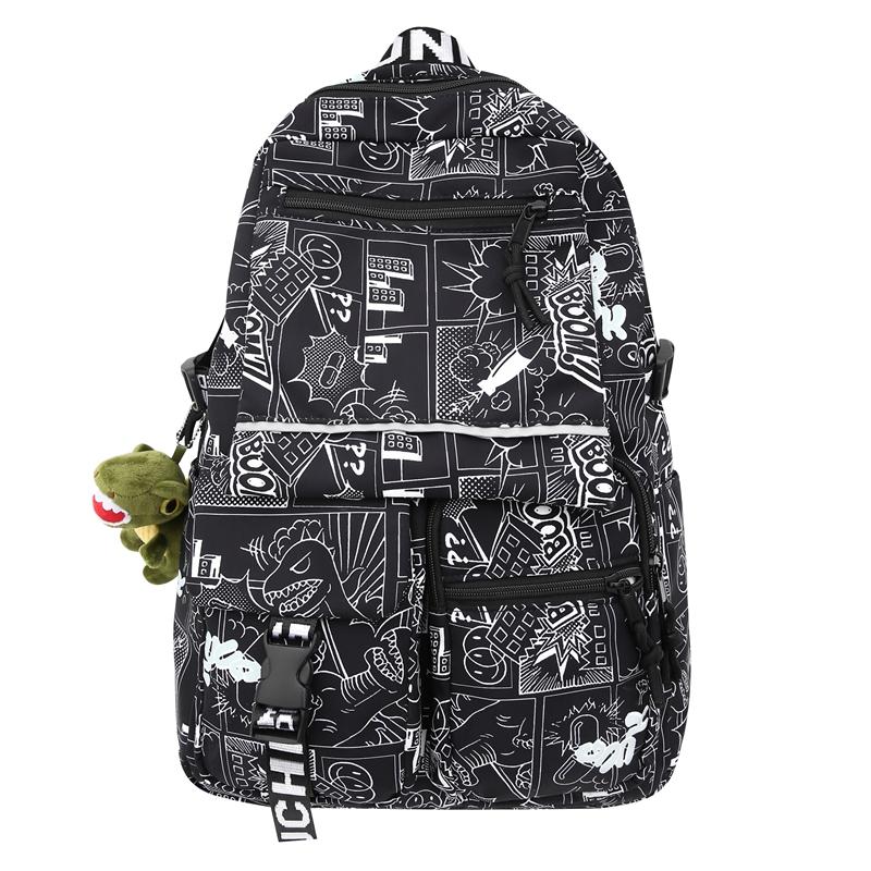 

Студенческий рюкзак с принтом граффити, мужской водонепроницаемый спортивный школьный рюкзак, сумка для компьютера большой емкости