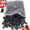 100 tapones de plástico para válvulas de neumáticos de coche, color negro, con juntas tóricas, forma de cúpula, para válvulas antipolvo de coche y motocicleta.