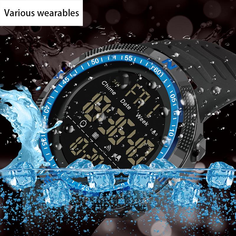 New Style Electronic Form Movement Fashion Trend Men's High School Watch Glow-in-the-dark Waterproof Watch