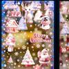 Cute Pink 3D Christmas Window Clings (9-Piece Set)