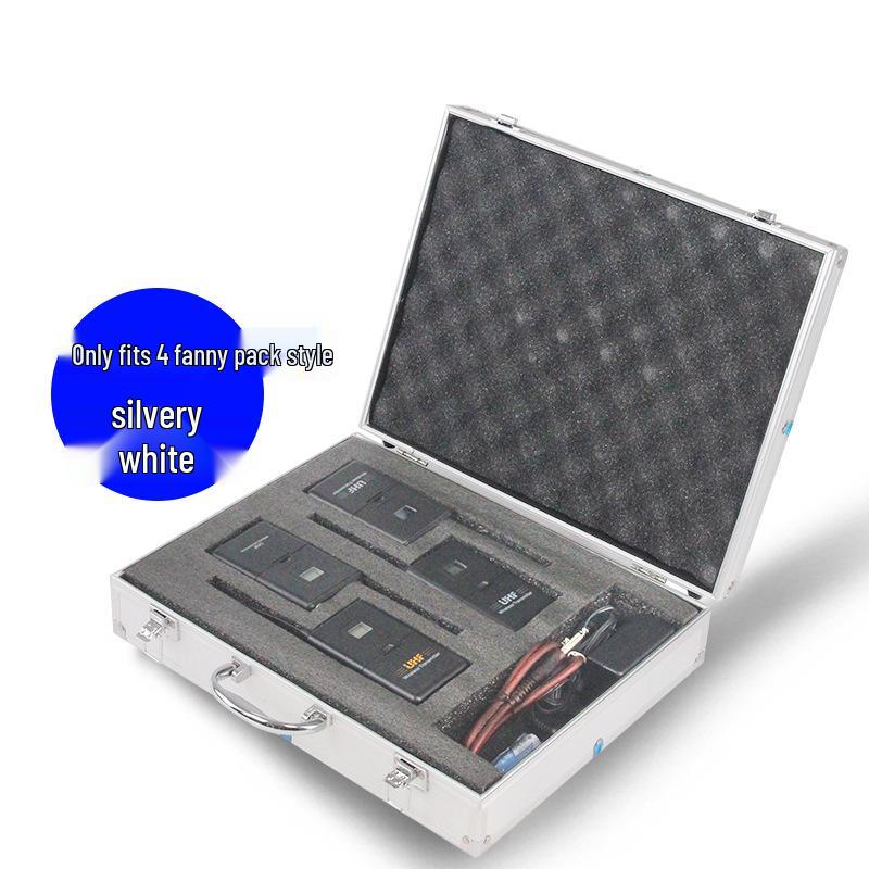 KTV Portable Wireless Microphone Storage: 2-Piece Aluminum Case for Handheld & Lavalier Mics.