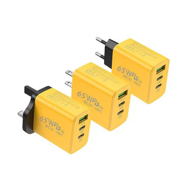 65W Fast Charging Charger 2PD + 4USB Multi-port for Huawei & Apple, EU/US/UK Standards