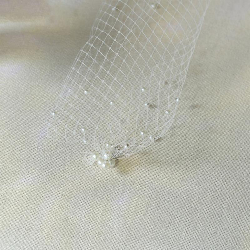 Perlen Brautschleier Gesichtsschleier Brautschleier Hochzeit Brautschleier Stilvoller Brautschleier Kopfbedeckung für Hochzeitsfeier