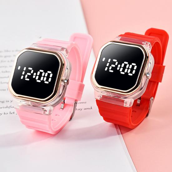 Sport Electronic Watch LED Digital Display Accurate Timing Stylish Silicone Strap Wristwatch for Men Women