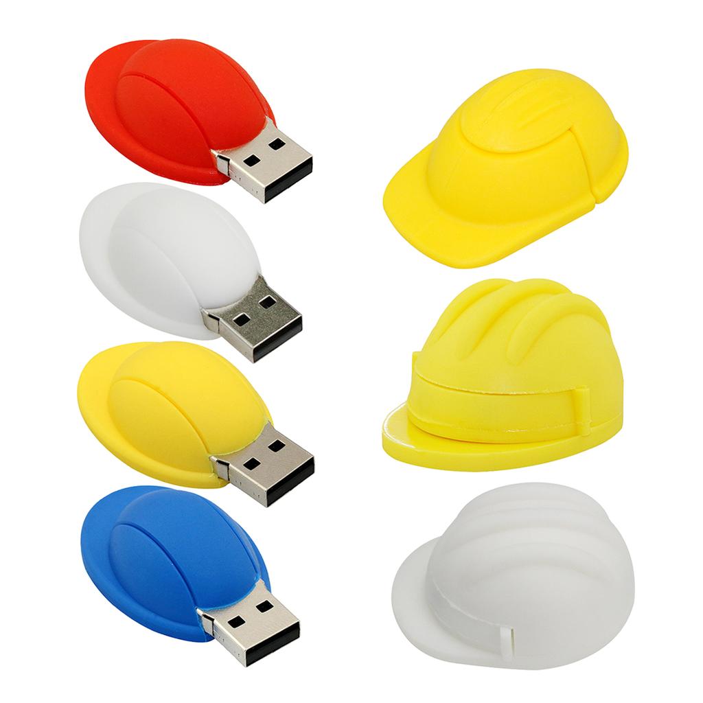 Pen Drive Silicone Helmet Usb Flash Drive 256GB Usb Stick 4GB 8GB 16GB 32GB 64GB 128GB Pendrive Flash Disk Hard Hat Thumbdrives