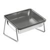 304 Stainless Steel Dog Basin 25cm Extra-Large Feeding Mouth 15-Degree Tilt Design Dog Dish with Dustproof Cover
