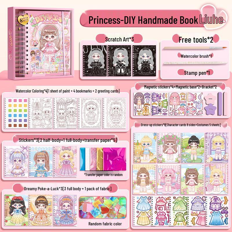 

Kaba Bear Cute Cartoon Dress-Up Magnetic Stickers for Girls - DIY Fun Children s Set