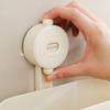 Plastic Suction Cup Face Towel Organizer Removable Space Saving Washcloth Storage Box Wall-Mounted with Handheld Mop