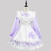 Costume da Cameriera Giapponese Bianco e Nero Super Carino - Manica Lunga