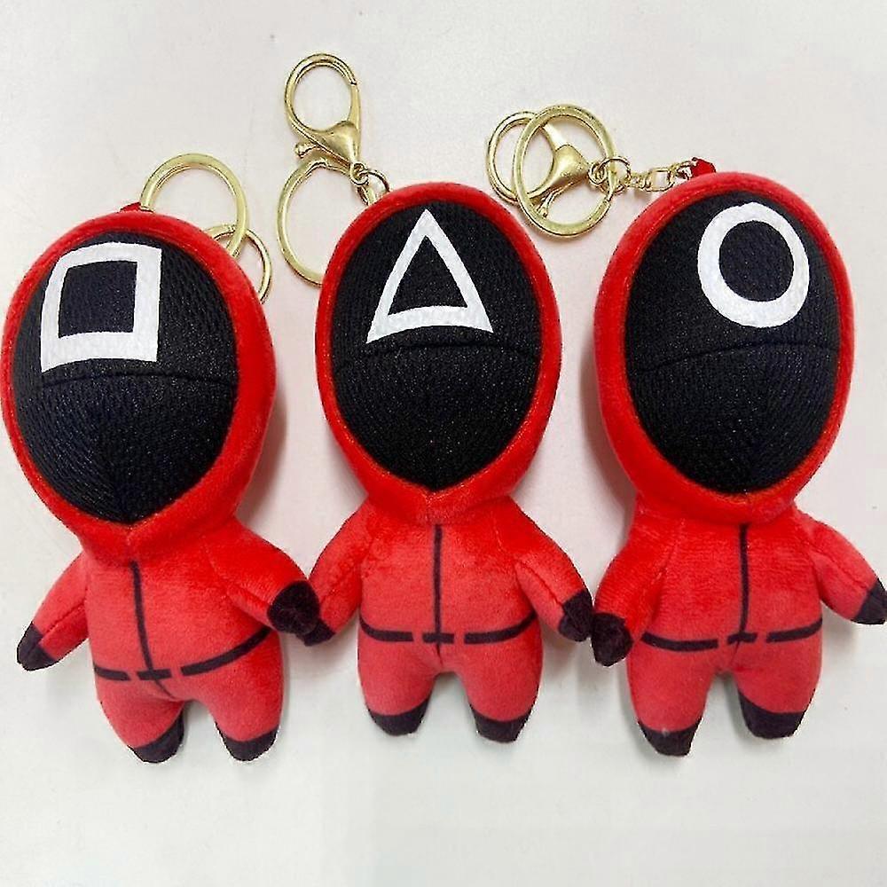 Squid Game Perifere Pluche Pop Sleutelhanger Hanger Tas Ornament Toy Gift Square Cute