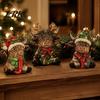 Wooden Holiday Tree Decorations 2/3Pcs Christmas Highland Cow Tabletop Sign, 2D Flat Yak Desktop Figurines Figurine Ornament with Garland Bow