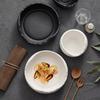 Irregular Shape Open Japanese Eggshell Design Soup Bowl Matte Finish Cold Dishes Plate  Hotel