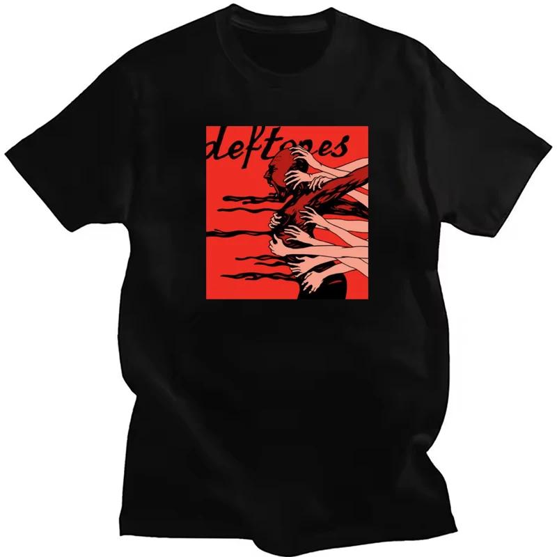 Deftones Rock Band Printed T-shirt Women Men Streetwear Y2K Short Sleeve Top Summer Vintage Retro Casual Loose O-Neck T-shirt