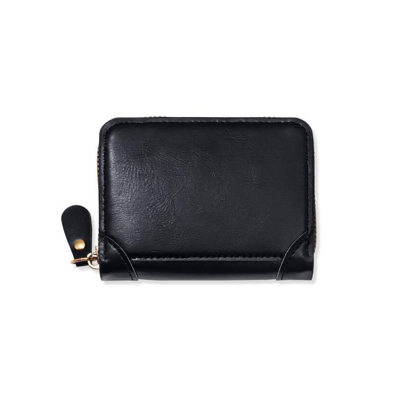 1Pcs Short Organ Card Bag Men'S Leather Zipper Wallet Large Capacity Multi-Card Holder Wallets Coin Cash Purse