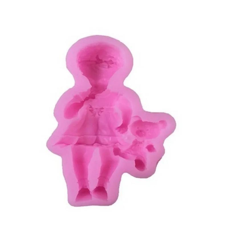 3D Boy Girl Baby Silicone Cake Mold Baby Party Fondant Cake Decorating Tools Cake Decoration Accessories