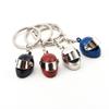 Creative 3D Mini Helmet Keychain: Motorcycle Safety Helmet with Engravable Baffle