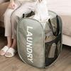 Portable Mesh Pop Up Laundry Hamper Wide Opening Breathable Collapsible Space-Saving Laundry Basket