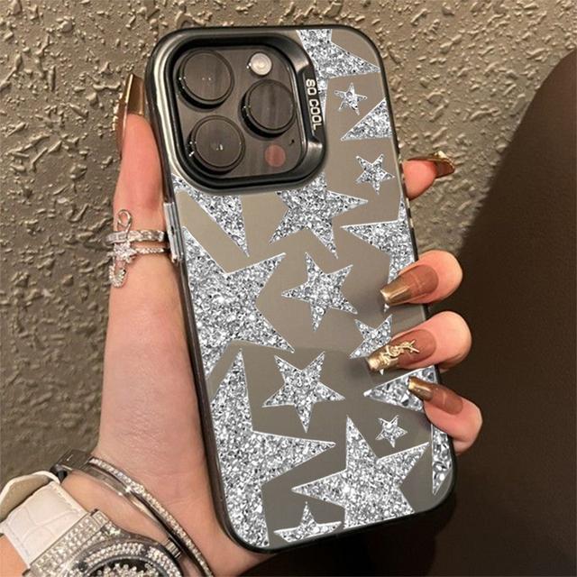 

Маленький Звездный Дизайн TPU Базовый Pro Max 15 14 12 Для iPhone 16 11 13 Чехол Накладка Funda Coque Бампер Рамка For iPhone 11 Pro Max чёрно-фиолетовый