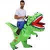 1pcs Halloween Adults Inflatable T-Rex Dinosaur Costume Suit Cosplay Funny Air Blow-up Suits Carnival Christmas Theme Party