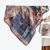 91 Retro Double-sided Velvet Large Square Scarf Women's New Spring and Autumn Foreign Style Fashion Cashew Flower Silk Scarf Neck Scarf Shawl