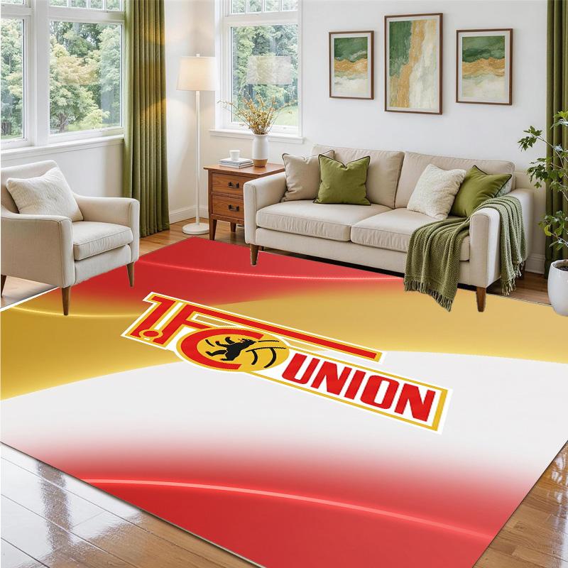 Union Berlin FC Design Kristall-Samt-Teppich Weich Dekorative Matte für Schlafzimmer Eingang