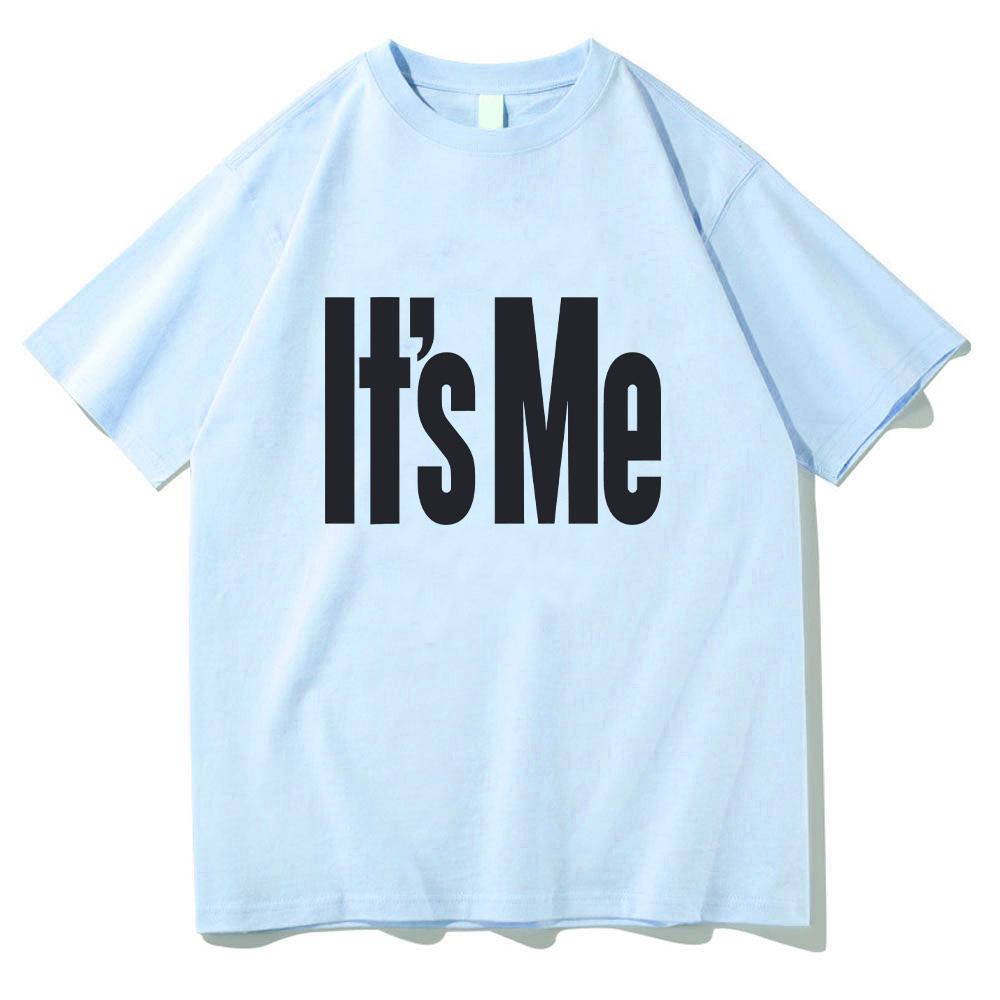 IT's Me T-shirt Stampa Semplice con Lettere Uomo Donna Moda Cotone Casual Manica Corta Girocollo Top Y2K