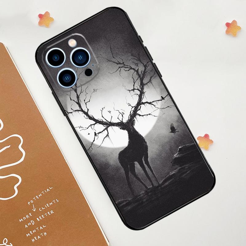 

Deer Phone Case For iPhone 17 Pro Max 11 14 15 16 Pro Max 12 13 mini 16 Plus 16e 17 Air Funda iPhone 15
