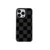 Simple Classic Plaid Black and Gray Checkerboard Mobile Phone Case iPhone16promax Anti-hand Sweat and Anti-drop Matte Protective Case