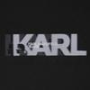 Karl Lagerfeld Outdoor Commuting Minimalist Versatile Solid Color Logo Embroidered Round Neck Short Sleeve T-Shirt Unisex Tops Black 1K1E50602820001
