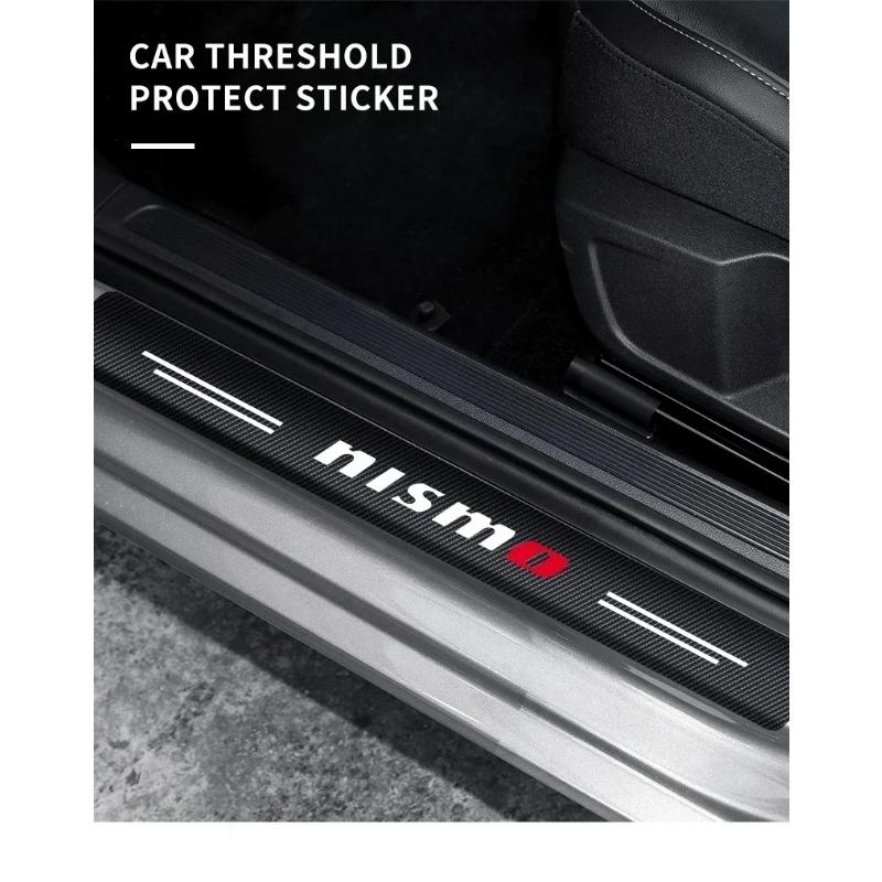 4pcs Car Stickers Car Trunk Door Sill Plate Rear Bumper Guard Protector Pad For Nissan Nismo Motorsport International OFF ROAD