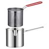 1200ML Deep Frying Pot with Strainer Basket Mesh Frying Pasta Pan 304 Stainless Steel for French Fries Chicken Fry