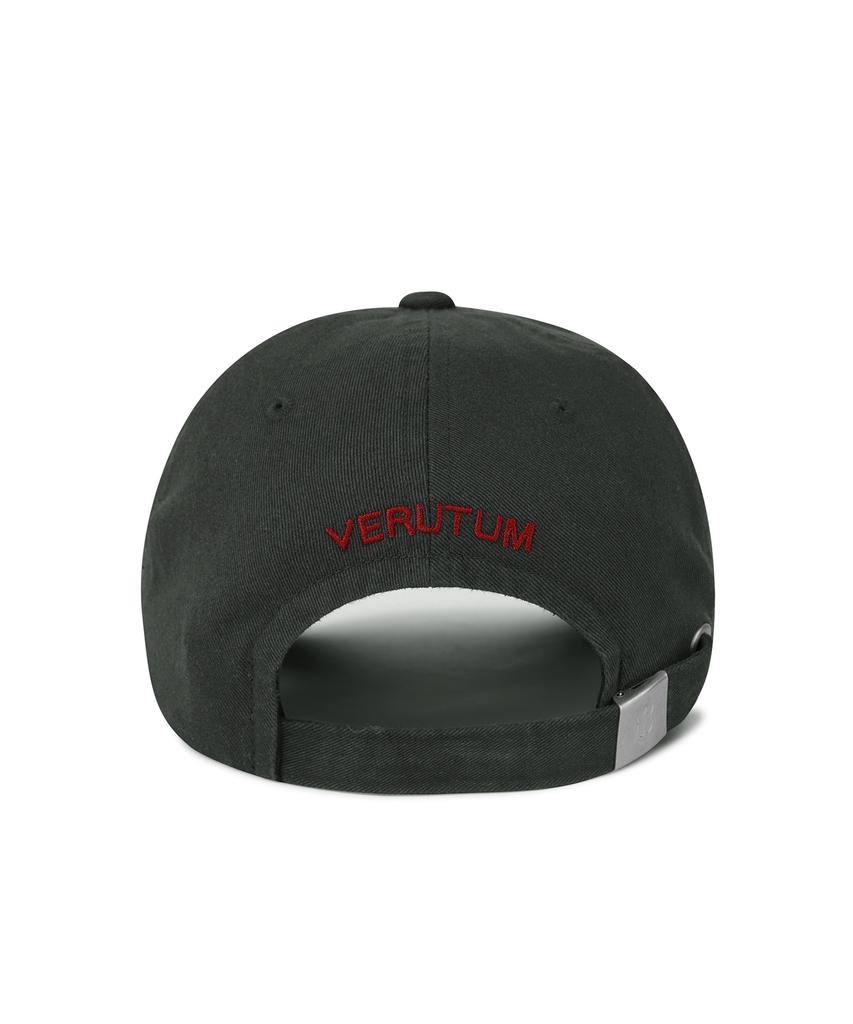 VERUTUM Heritage Logo Bio-Washed Cap Charcoal