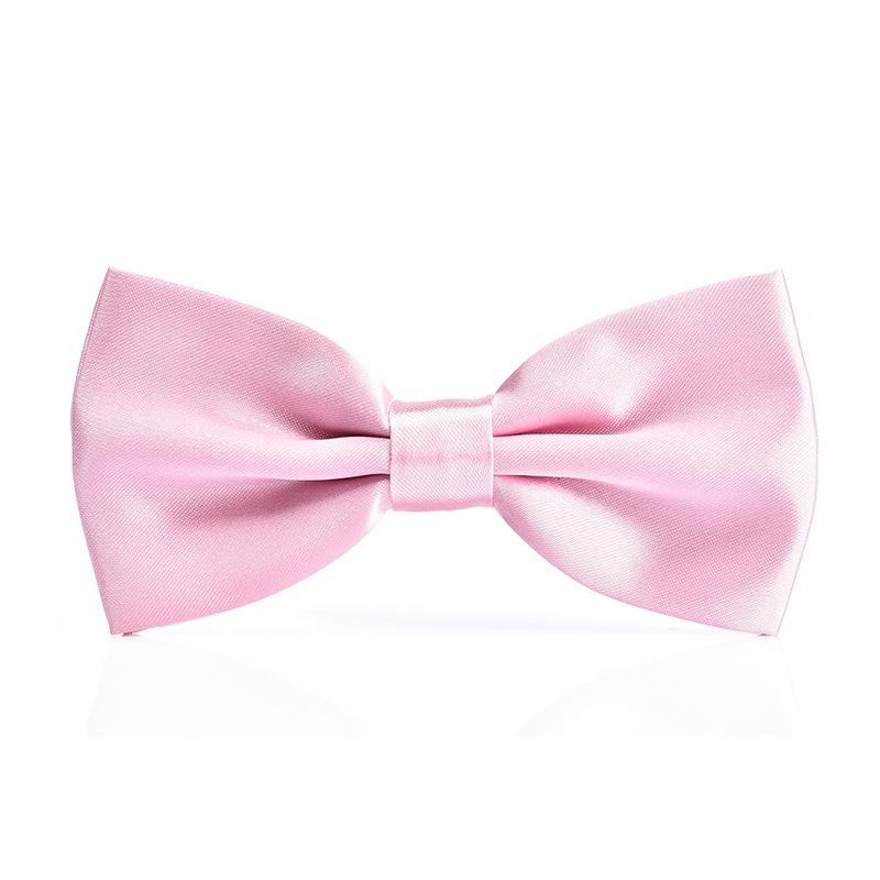 Men's Solid Color Shiny Polyester Silk Bow Tie - Multiple Colors for Weddings and Formal Wear