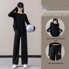 Women's Summer 2024 Sun Protection Fitness Set: Loose, Casual, Long Sleeve Cover-up with Ice Silk Quick-dry Pants