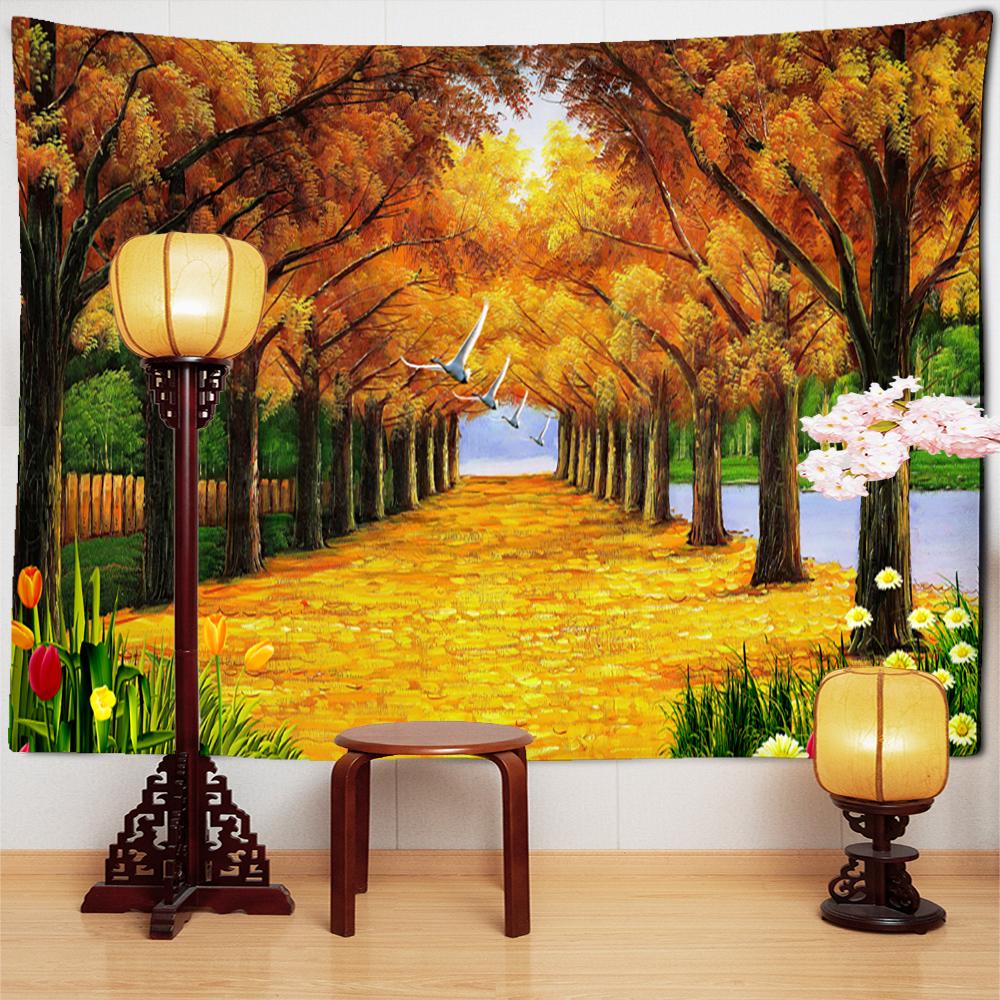 Schöne moderne Landschaft Ölgemälde Wandteppich hängen psychedelische Kunst Boho ästhetischen Raum TV Hintergrund Dekor