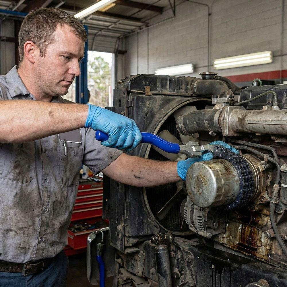 Flexible Chain Chain Filter Wrench Adjustable Grip Oil Filter Removal Tool  Oil Filter Disassembly