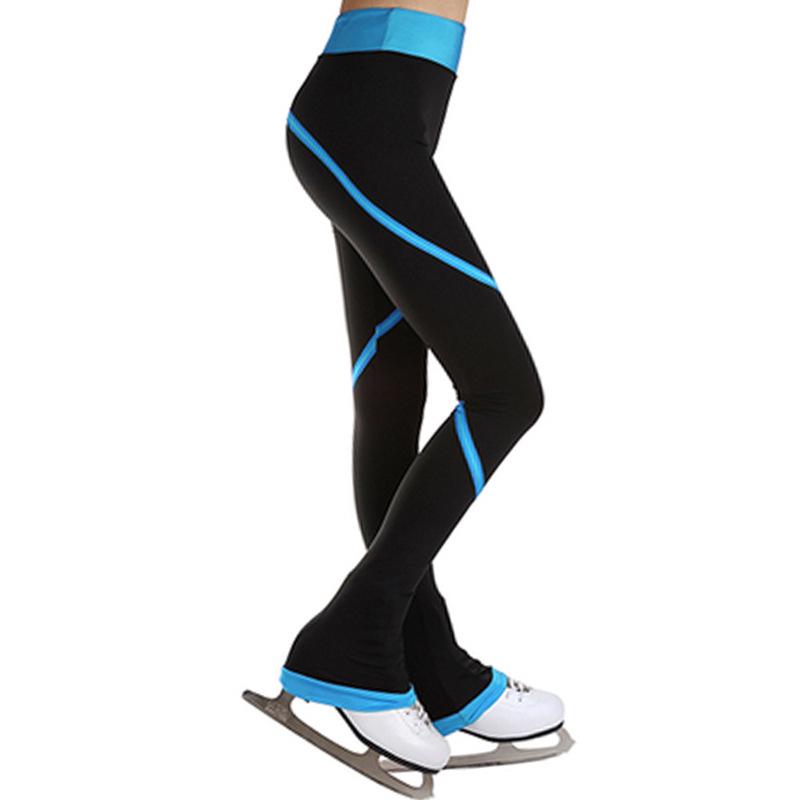 LIUHUO Vícebarevné spirálově pruhované kalhoty na bruslení pro děti, ženy a dospělé