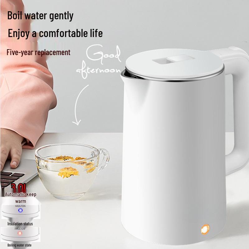 Compact Electric Kettle with Quick Boil, Large Capacity, and Insulation
