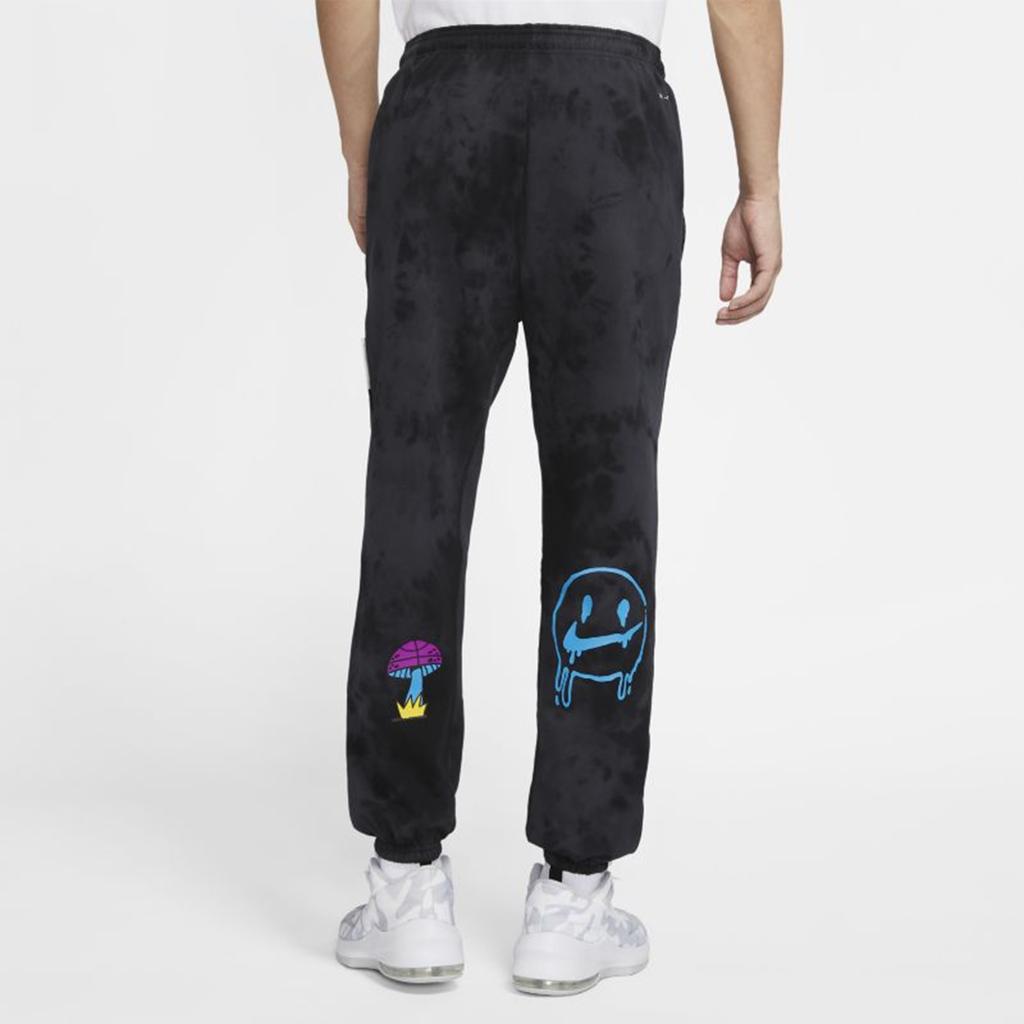 Nike Graffiti Embroidered Basketball Sport Fleece-Lined Knit Sweatpants Men Bottoms Black CU3624-010