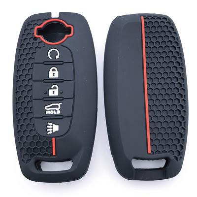 5 Buttons Silicone Car Key Case Full Coverfor Nissan/X-Trail T33/Qashqai J12/Teana Car Key Case Cover Keychain