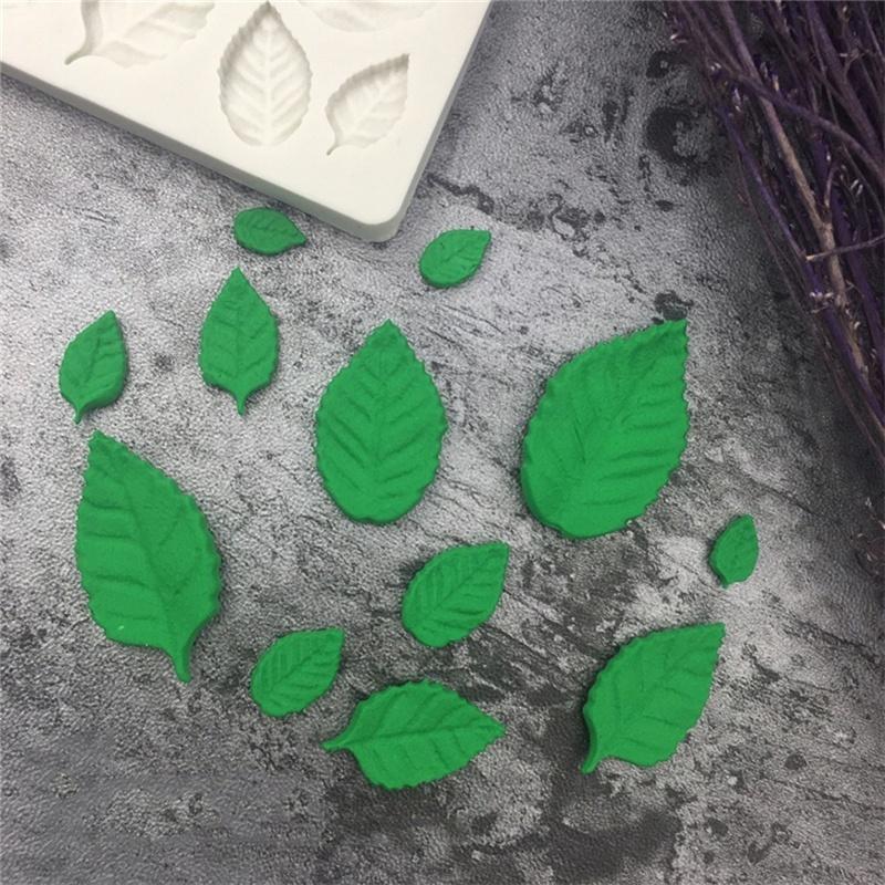 Rose Leaves Embellisment Silicone Fondant Mould Cake Decor Sugar Chocolate Mold