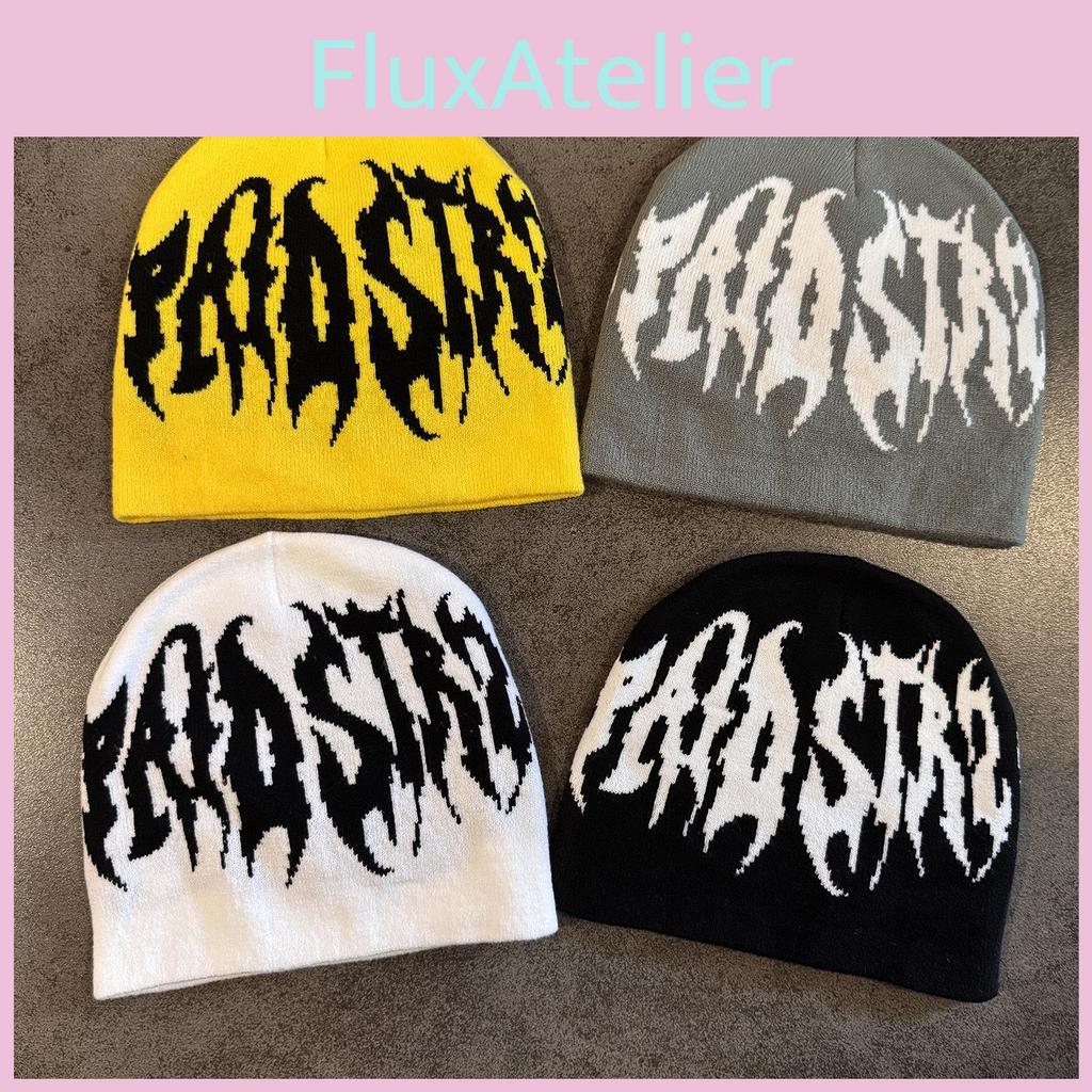 Urban Style Alphabet Beanie For Men Women Winter Knit Cap With No Warmth Brim