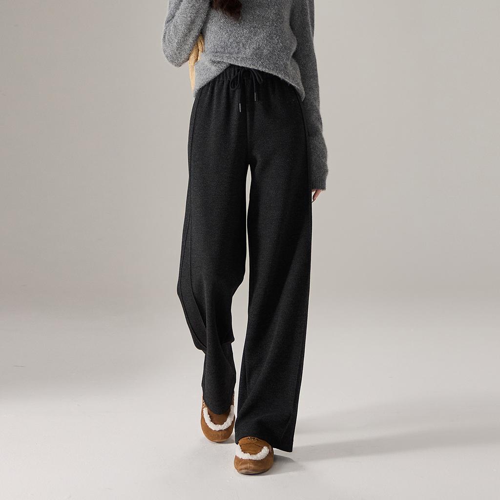 Women's Winter Thickened Casual Wide Leg Pants