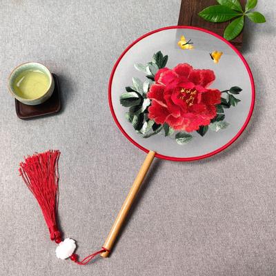 Double-Sided Suzhou Embroidered Fan: Traditional Chinese Style with Hanfu and Cheongsam Versatility.
