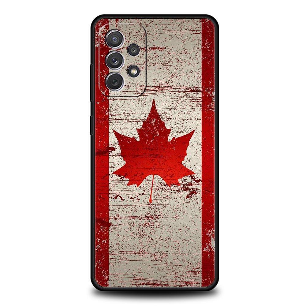 Maple Canada Flag Love Football Phone Case For Samsung A17 A07 A55 A35 A25 A15 A05 A33 A31 A23 A21s A13 A41 A73 A53 A51 A71Cover