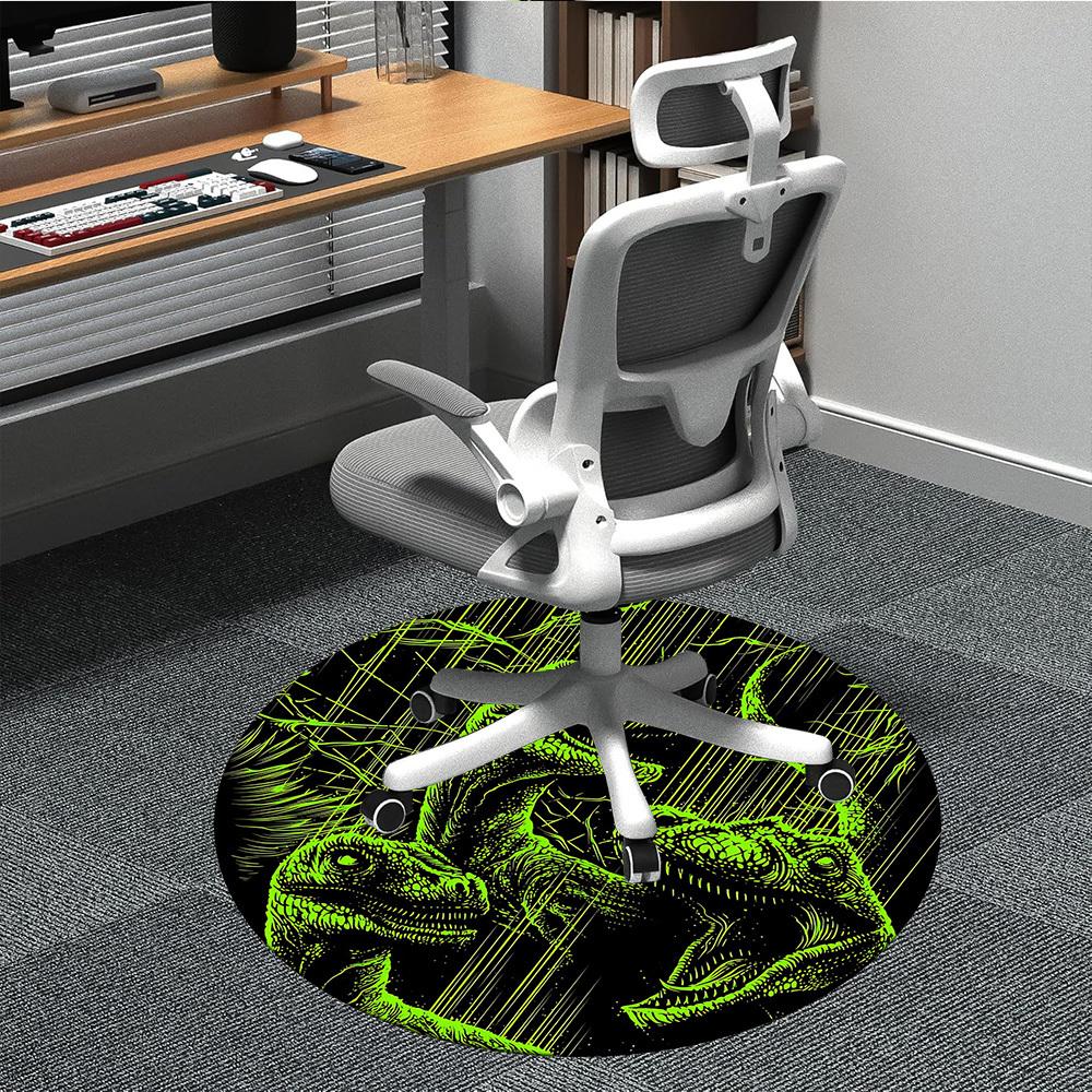 

1pc Jurassic Dinosaurs Office Round Area Rug, Indoor Mat Suitable For Office,Bedroom Living Room Home Decor, Room Deco a0926106 80cm by 80cm