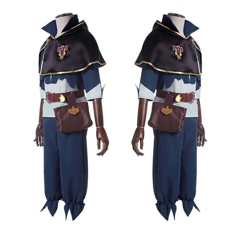 Asta Voll-Cosplay-Set mit Umhang, Black Clover Anime Komplettes Rollenspiel-Outfit