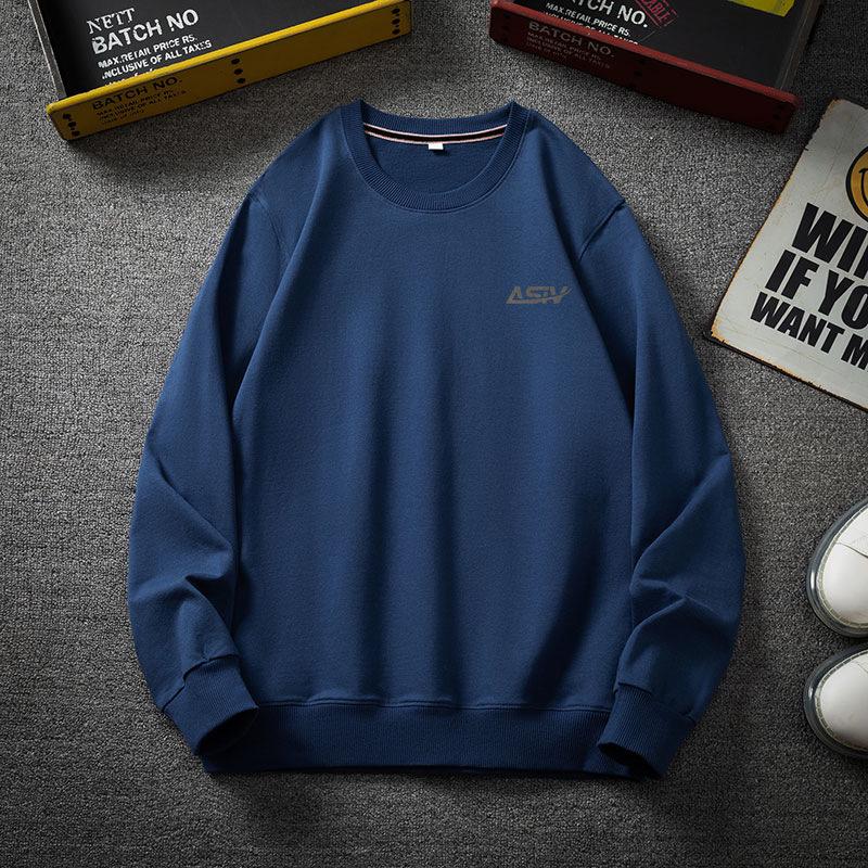 Men's Plus Size Thick Velvet Round Neck Hoodie - Autumn/Winter Trendy Loose Fit Long Sleeve Casual Top