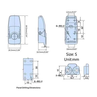 Durable Cabinet Coated Metal Hasp for Latch with Lock Cylinder DK604 Security Toggle Lock With Keys Electrical Box Lock